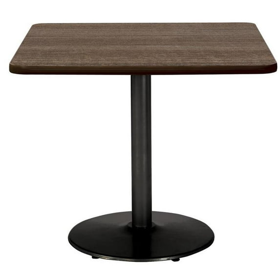 KFI Studios Mode 2.5' Square Counter Height Dining Table, Studio Teak, Black Base