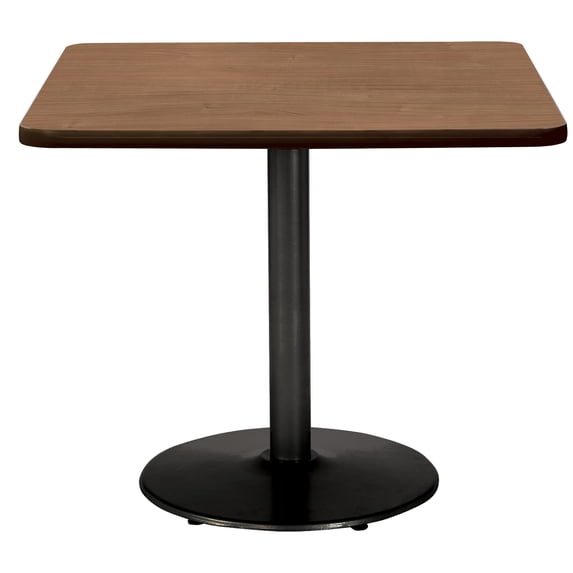 KFI Studios Mode 2.5' Square Dining Table, River Cherry, Black Base