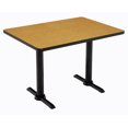 thumbnail image 1 of KFI Studios Mode 2.5' x 4' Bistro Table, Medium Oak, Black Base, 1 of 7