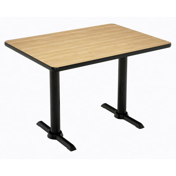 KFI Studios Mode 2.5' x 4' Bistro Table, Natural, Black Base