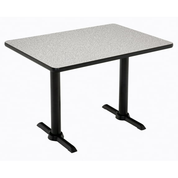 KFI Studios Mode 2.5' x 4' Dining Table, Graphite Nebula, Black Base