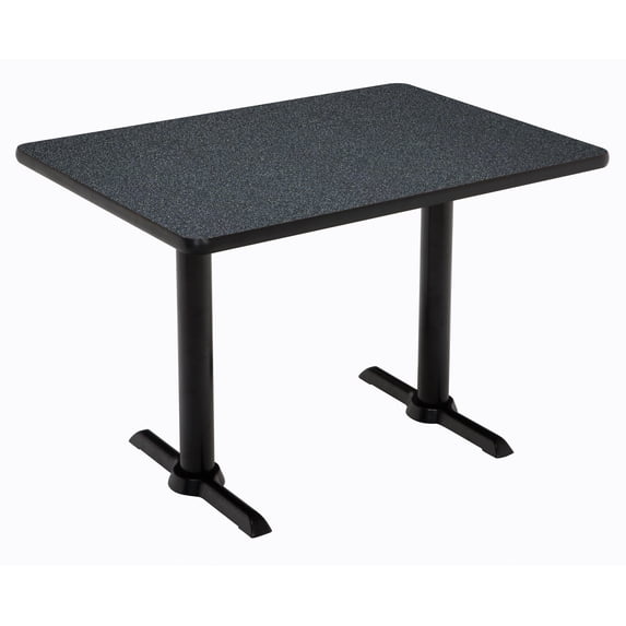 KFI Studios Mode 2.5' x 4' Dining Table, Grey Nebula, Black Base