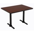 thumbnail image 1 of KFI Studios Mode 2.5' x 4' Dining Table, Mahogany, Black Base, 1 of 7