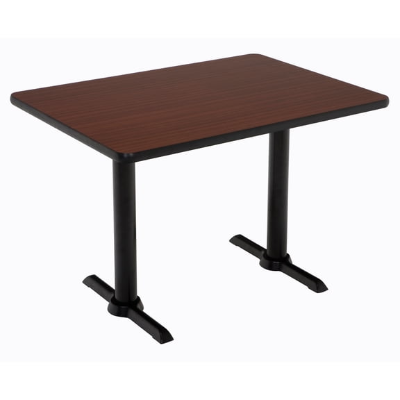 KFI Studios Mode 2.5' x 4' Dining Table, Mahogany, Black Base