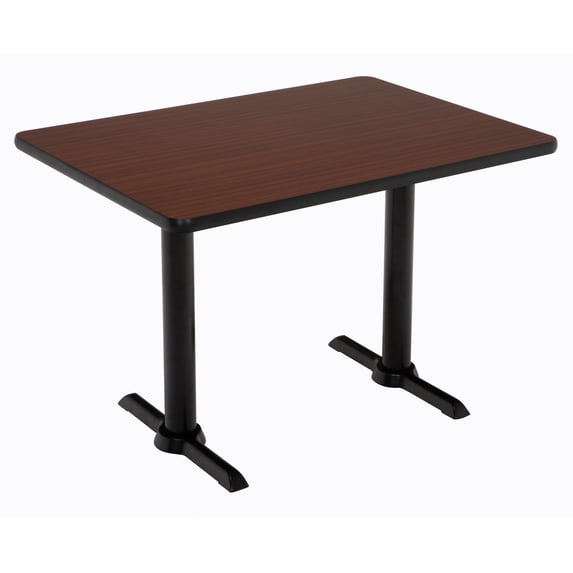 KFI Studios Mode 2.5' x 4' Dining Table, Mahogany, Black Base