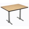 thumbnail image 1 of KFI Studios Mode 2.5' x 4' Dining Table, Natural, Silver T-Leg Base, 1 of 7