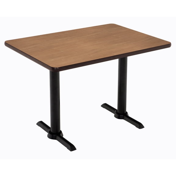 KFI Studios Mode 2.5' x 4' Dining Table, River Cherry, Black Base