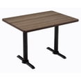 thumbnail image 1 of KFI Studios Mode 2.5' x 4' Dining Table, Studio Teak, Black Base, 1 of 7
