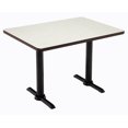 thumbnail image 1 of KFI Studios Mode 2.5' x 5' Bistro Table, Crisp Linen, Black Base, 1 of 7