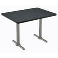 thumbnail image 1 of KFI Studios Mode 2.5' x 5' Bistro Table, Graphite Nebula, Silver Base, 1 of 7