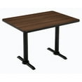 thumbnail image 1 of KFI Studios Mode 2.5' x 5' Bistro Table, Walnut, Black Base, 1 of 7