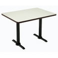 thumbnail image 1 of KFI Studios Mode 2.5' x 5' Dining Table, Crisp Linen, Black Base, 1 of 7