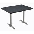 thumbnail image 1 of KFI Studios Mode 2.5' x 5' Dining Table, Graphite Nebula, Silver T-Leg Base, 1 of 7
