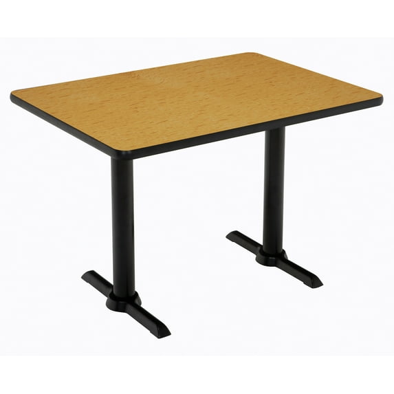 KFI Studios Mode 2.5' x 5' Dining Table, Medium Oak, Black Base