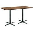 thumbnail image 1 of KFI Studios Mode 2.5' x 6' Bistro Table, River Cherry, Black X Base, 1 of 3