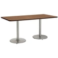 thumbnail image 1 of KFI Studios Mode 2.5' x 6' Bistro Table, River Cherry, Silver, 1 of 6