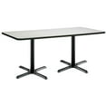thumbnail image 1 of KFI Studios Mode 2.5' x 6' Dining Table, Crisp Linen, Black Base, 1 of 7