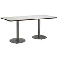 thumbnail image 1 of KFI Studios Mode 2.5' x 6' Dining Table, Crisp Linen, Silver Base, 1 of 7