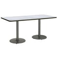 thumbnail image 1 of KFI Studios Mode 2.5' x 6' Dining Table, Grey Nebula, Silver Base, 1 of 7