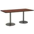thumbnail image 1 of KFI Studios Mode 2.5' x 6' Dining Table, Mahogany, Silver Base, 1 of 7