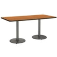thumbnail image 1 of KFI Studios Mode 2.5' x 6' Dining Table, Medium Oak, Silver Base, 1 of 7