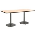 thumbnail image 1 of KFI Studios Mode 2.5' x 6' Dining Table, Natural, Silver Base, 1 of 7