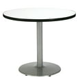 thumbnail image 1 of KFI Studios Mode 2.5' x Round' Dining Table, Crisp Linen, Silver Base, 1 of 2
