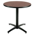 thumbnail image 1 of KFI Studios Mode 2.5' x Round' Dining Table, Dark Mahogany, Arched X Base, 1 of 4