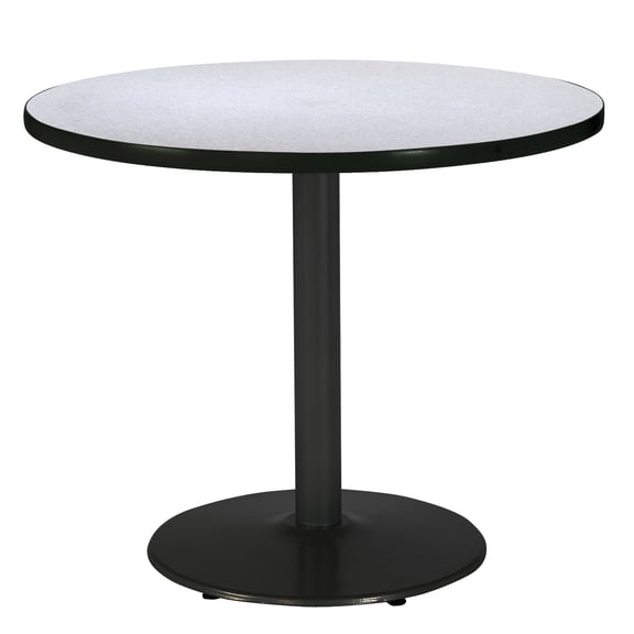 KFI Studios Mode 2.5' x Round' Dining Table, Grey Nebula, Black Base