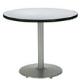 thumbnail image 1 of KFI Studios Mode 2.5' x Round' Dining Table, Grey Nebula, Silver Base, 1 of 3