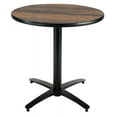 thumbnail image 1 of KFI Studios Mode 2.5' x Round' Dining Table, Walnut, Arched X Base, 1 of 3