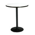 thumbnail image 1 of KFI Studios Mode 3.5' Round Bistro Table, Crisp Linen, Black Base, 1 of 5