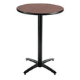 thumbnail image 1 of KFI Studios Mode 3.5' Round Bistro Table, Dark Mahogany, Arched X-Base, 1 of 2