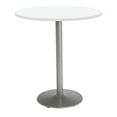 thumbnail image 1 of KFI Studios Mode 3.5' Round Counter Height Dining Table, Designer White, Silver Base, 1 of 3