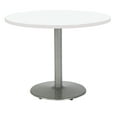 thumbnail image 1 of KFI Studios Mode 3.5' Round Dining Table, Designer White, Silver Base, 1 of 2