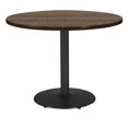 thumbnail image 1 of KFI Studios Mode 3.5' Round Dining Table, Studio Teak, Black Base, 1 of 2