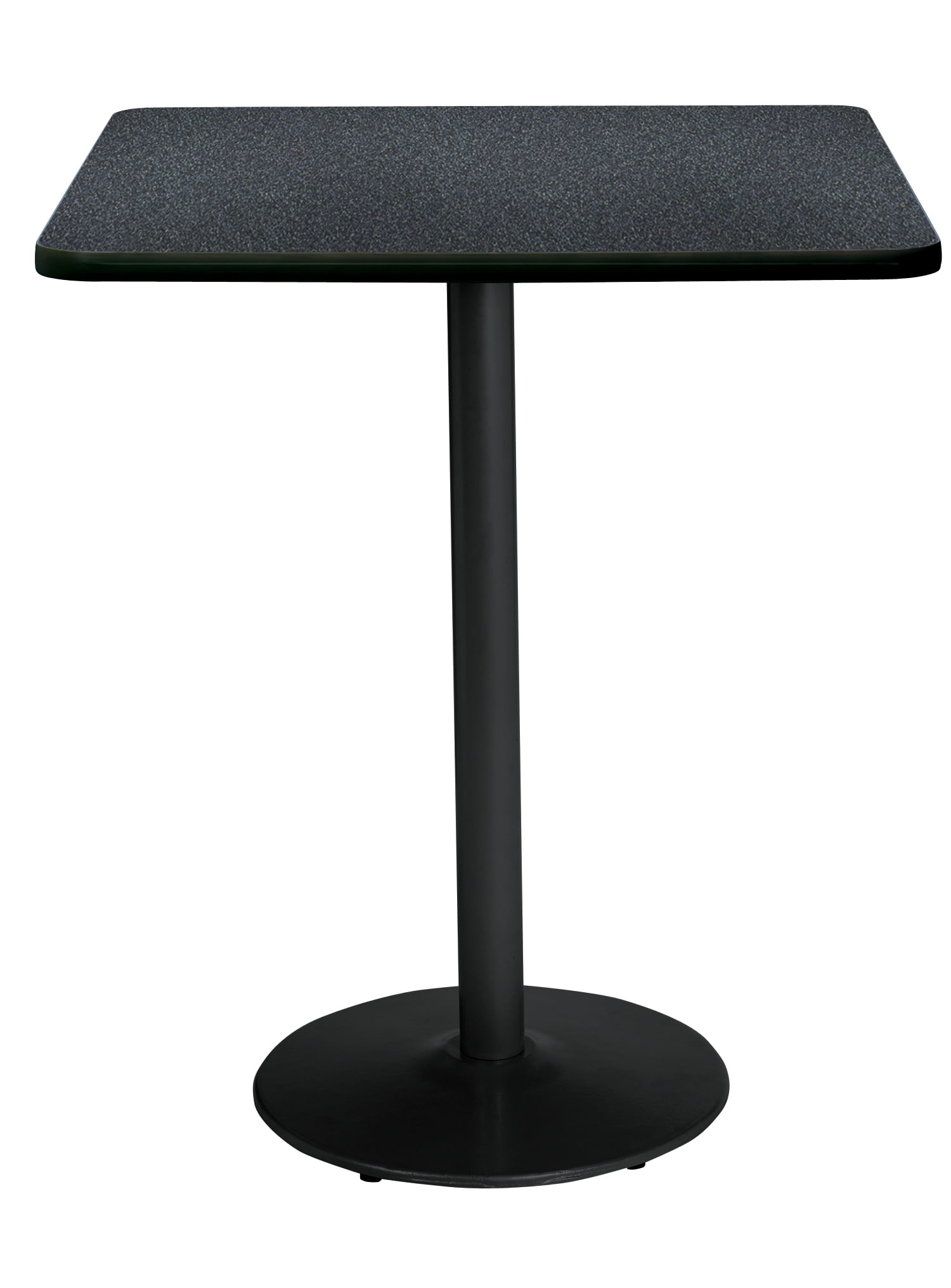 Graphite and Black Square Bar Height Dining Table