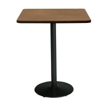 KFI Studios Mode 3.5' Square Bistro Table, River Cherry, Black Base