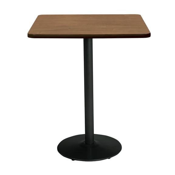 KFI Studios Mode 3.5' Square Bistro Table, River Cherry, Black Base