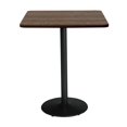 thumbnail image 1 of KFI Studios Mode 3.5' Square Bistro Table, Studio Teak, Black Base, 1 of 2