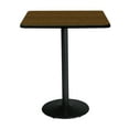 thumbnail image 1 of KFI Studios Mode 3.5' Square Bistro Table, Walnut, Black Base, 1 of 2
