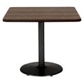 thumbnail image 1 of KFI Studios Mode 3.5' Square Counter Height Dining Table, Studio Teak, Black Base, 1 of 2