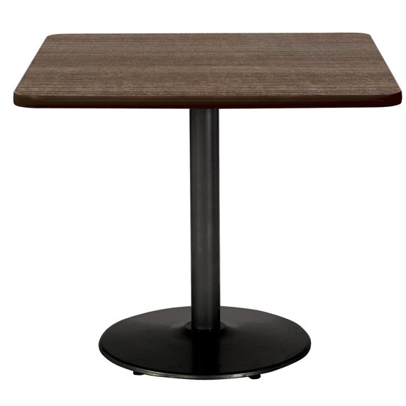 KFI Studios Mode 3.5' Square Counter Height Dining Table, Studio Teak, Black Base