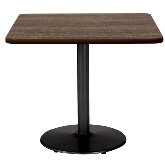 KFI Studios Mode 3.5' Square Counter Height Dining Table, Studio Teak, Black Base