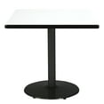 thumbnail image 1 of KFI Studios Mode 3.5' Square Dining Table, Crisp Linen, Black Base, 1 of 2