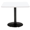 thumbnail image 1 of KFI Studios Mode 3.5' Square Dining Table, Designer White, Black Base, 1 of 2