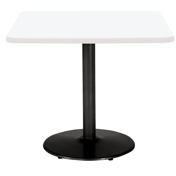 KFI Studios Mode 3.5' Square Dining Table, Designer White, Black Base
