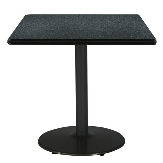 KFI Studios Mode 3.5' Square Dining Table, Graphite Nebula, Black Base