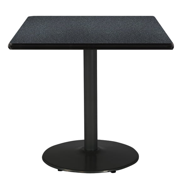 KFI Studios Mode 3.5' Square Dining Table, Graphite Nebula, Black Base
