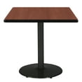 thumbnail image 1 of KFI Studios Mode 3.5' Square Dining Table, Mahogany, Black Base, 1 of 2